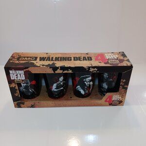 AMC The Walking Dead Pint Glass 4-Pack Collectible NWT